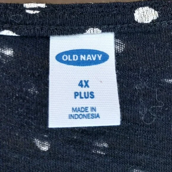 #216 3/$18 - Old Navy Black/White Long Sleeve Top Size 4X - Picture 6 of 6